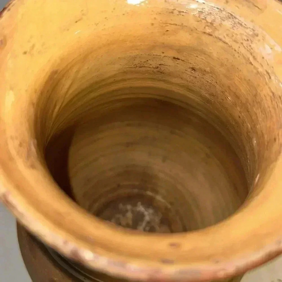 Vintage terracotta Clay Jugs with Handles - Rustic Handmade Pottery Set of 2 - Picture 8 of 11